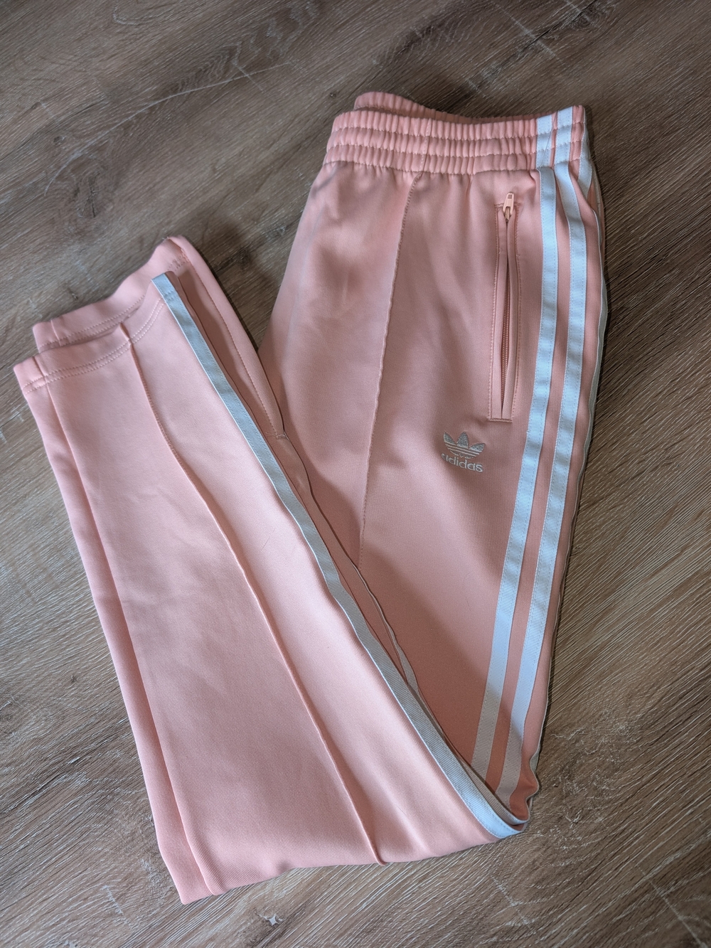 adidas Kids Pink Three-Stripe Track Pants